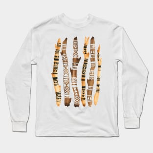 Tribal Painted Sticks Long Sleeve T-Shirt